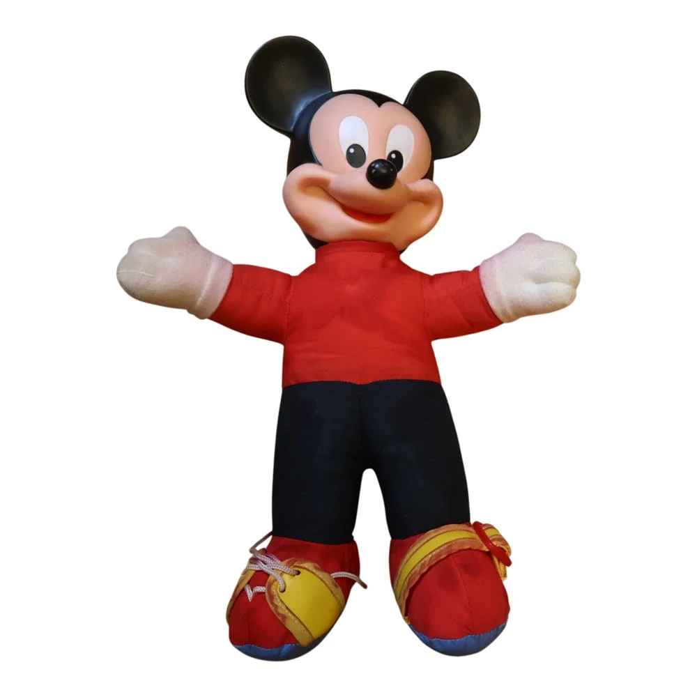 Vintage Mickey Mouse Learning Toy Dress Doll Tie Buckle Zip Button Disney Plush - Picture 7 of 16